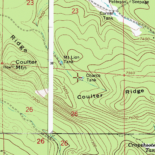 Topographic Map of Charco Tank, AZ