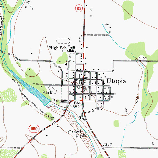 Topographic Map of Bandera County Constable's Office Precinct 4, TX