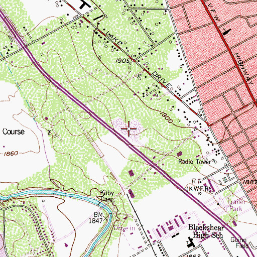 Topographic Map of Tom Green County Constable's Office Precinct 3, TX