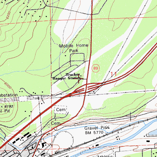Topographic Map of Truckee Ranger Station, CA