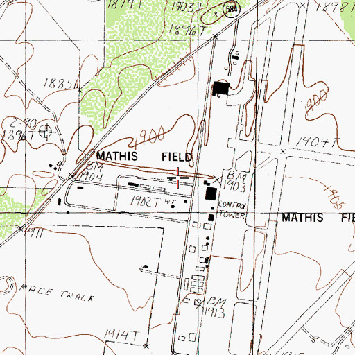 Topographic Map of San Angelo Police Department Lake Police Division, TX