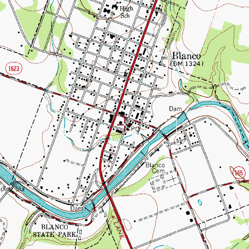 Topographic Map of Blanco County Constable's Office Precinct 4, TX