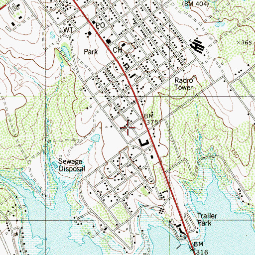 Topographic Map of United States Border Patrol Station, TX
