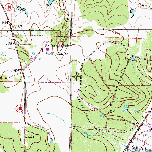 Topographic Map of Jack County Constable's Office, TX