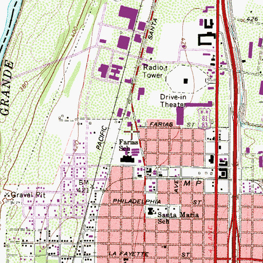 Topographic Map of Laredo Police Substation Patrol West Beat 8, TX