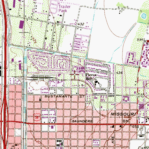 Topographic Map of Laredo Police Substation Patrol West Beat 9, TX