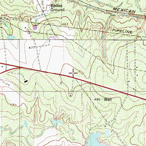 Topographic Map of Laredo Police Substation Patrol East Beat 12, TX