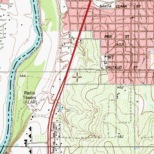 Topographic Map of Laredo Police Substation Patrol East Beat 15, TX