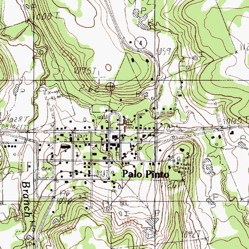 Topographic Map of Palo Pinto County Constable's Office Precinct 3, TX