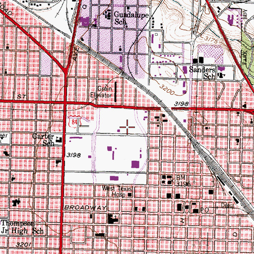 Topographic Map of Texas Highway Patrol Office, TX