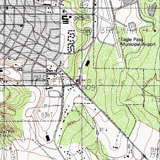 Topographic Map of Maverick County Constable's Office Precinct 1, TX
