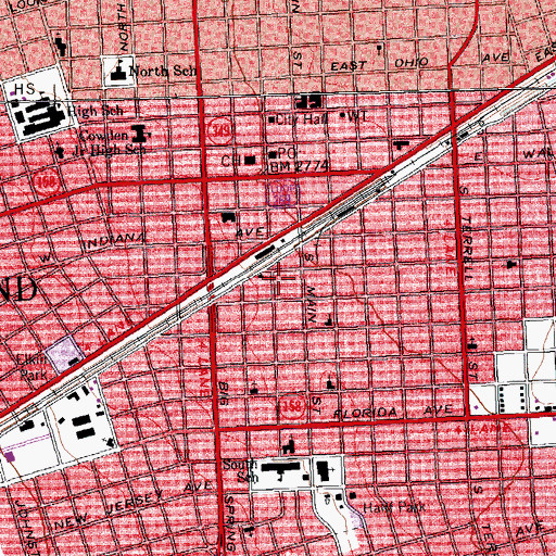 Topographic Map of Midland County Constable's Office Precinct 3, TX