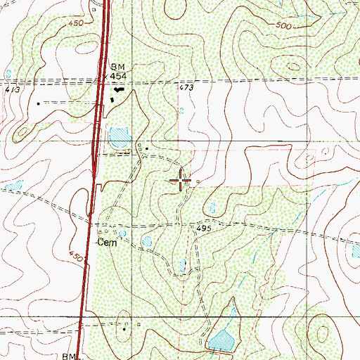 Topographic Map of Laredo Police Substation Patrol East Beat 16, TX