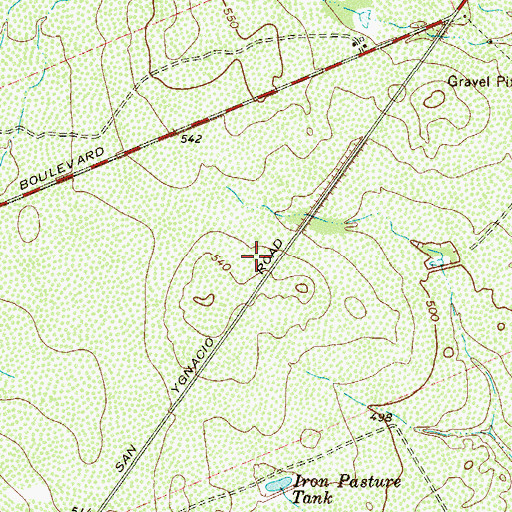 Topographic Map of Laredo Police Substation Patrol East Beat 1 and 19, TX