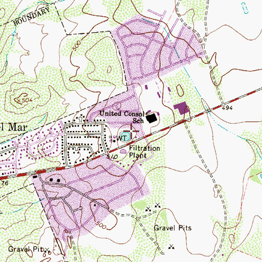 Topographic Map of Laredo Police Substation Patrol West Beat 20, TX