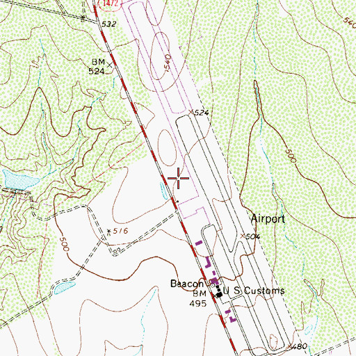 Topographic Map of Laredo Police Substation Patrol West Beat 14, TX