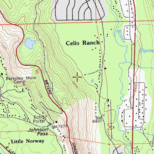 Topographic Map of Upper Truckee Ranger Station, CA