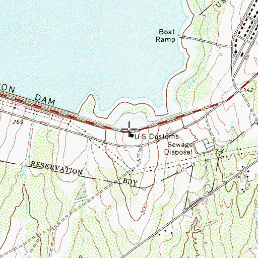 Topographic Map of United States Border Patrol Station, TX