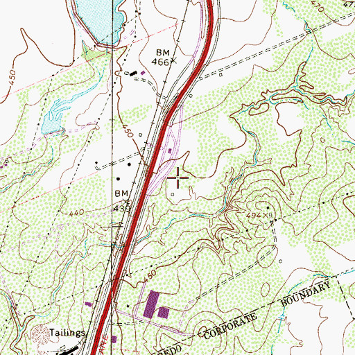Topographic Map of United States Border Patrol Field Operations Office, TX