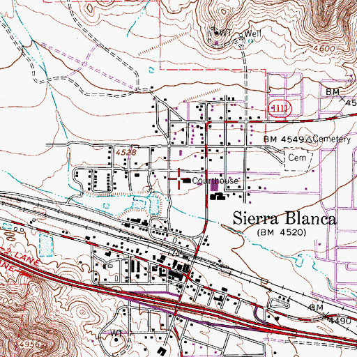 Topographic Map of Hudspeth County Constable's Office Precinct 1, TX