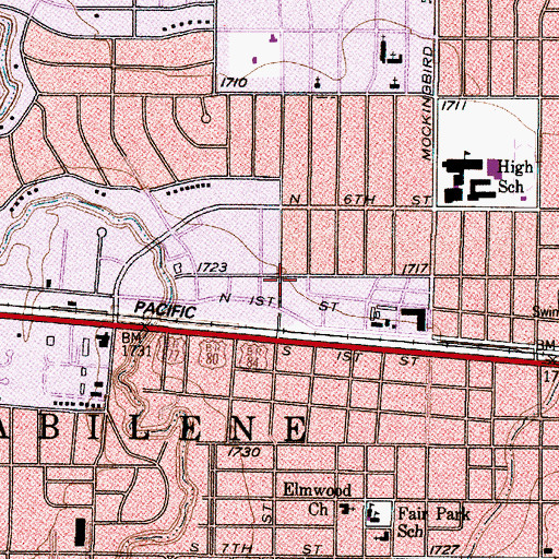 Topographic Map of Texas Parks and Wildlife Department Law Enforcement Division, TX