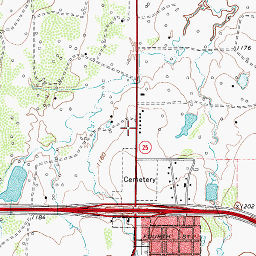 Topographic Map of Wichita County Constable's Office Precinct 4, TX