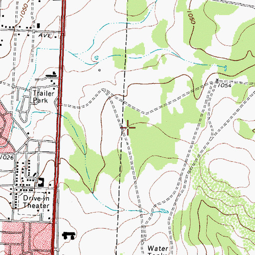 Topographic Map of United States Border Patrol Del Rio Sector Headquarters, TX