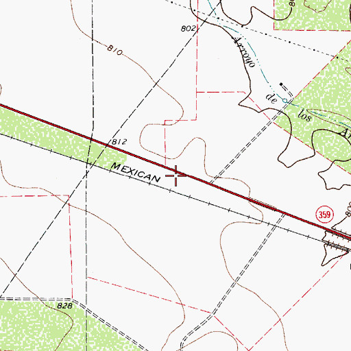 Topographic Map of Webb County Constable's Office Precinct 3, TX