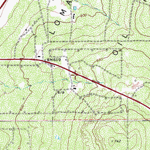 Topographic Map of United States Border Patrol Station, TX