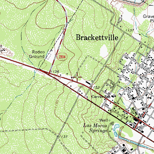 Topographic Map of United States Border Patrol Station, TX
