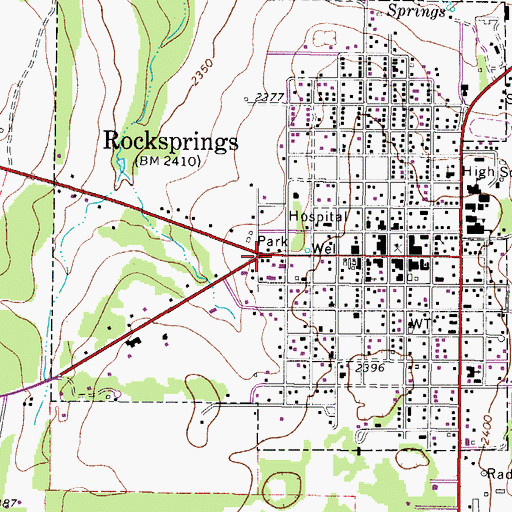 Topographic Map of United States Border Patrol Station, TX