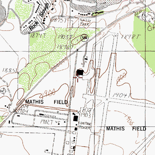 Topographic Map of United States Border Patrol Station, TX
