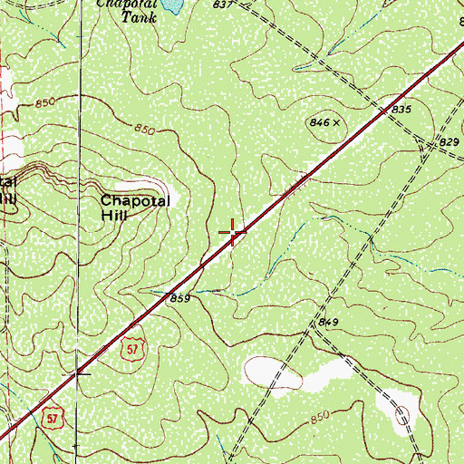 Topographic Map of United States Border Patrol Checkpoint, TX