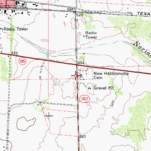Topographic Map of United States Border Patrol Checkpoint, TX