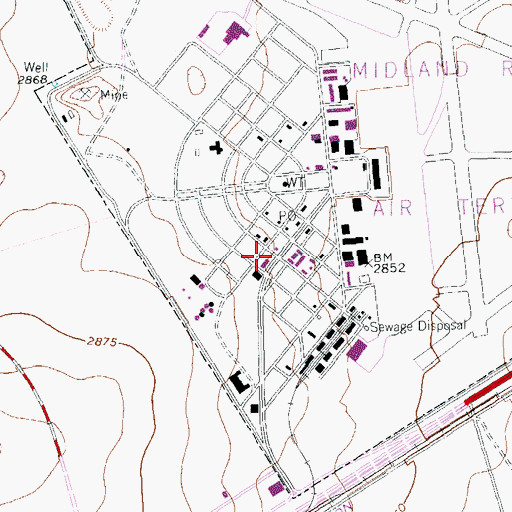 Topographic Map of United States Border Patrol Station, TX