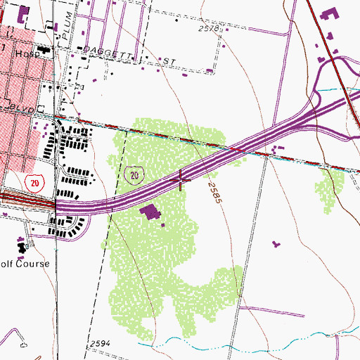 Topographic Map of United States Border Patrol Station, TX