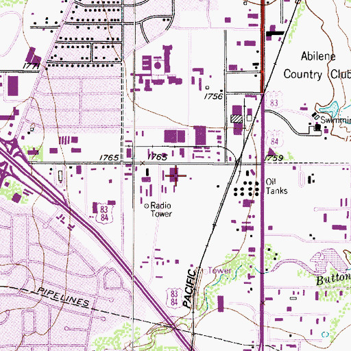 Topographic Map of United States Border Patrol Station, TX