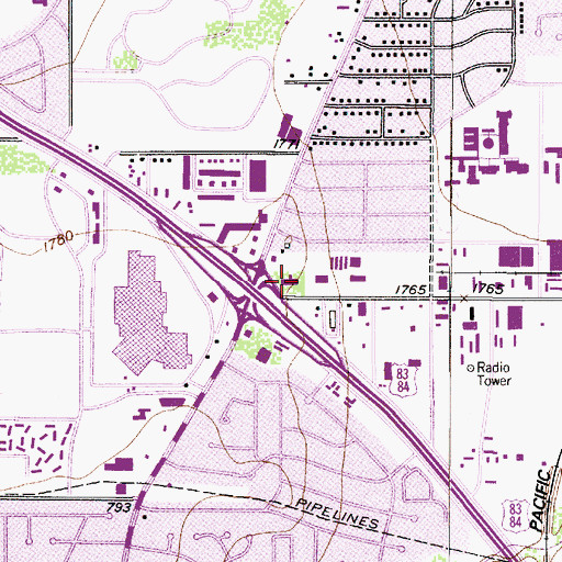 Topographic Map of Texas Highway Patrol Office, TX