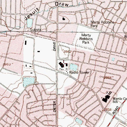 Topographic Map of Texas Department of Public Safety Highway Patrol Office, TX