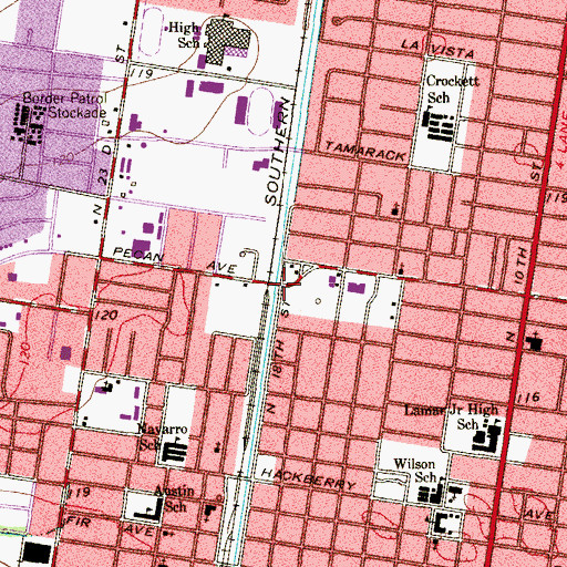 Topographic Map of Texas Highway Patrol Office, TX