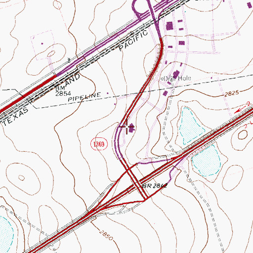 Topographic Map of Texas Highway Patrol Office, TX