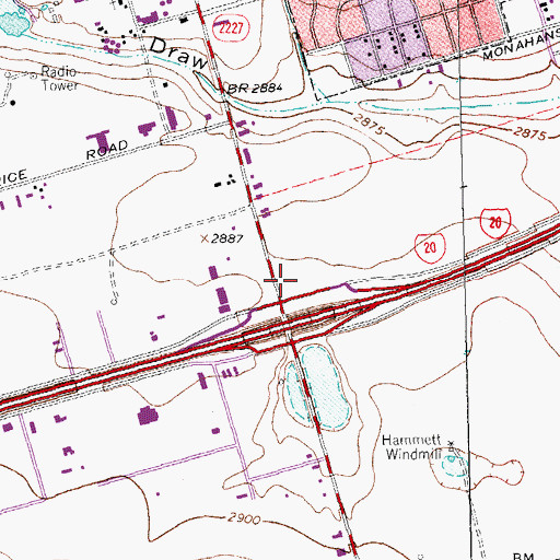 Topographic Map of Texas Department of Public Safety Highway Patrol Office, TX