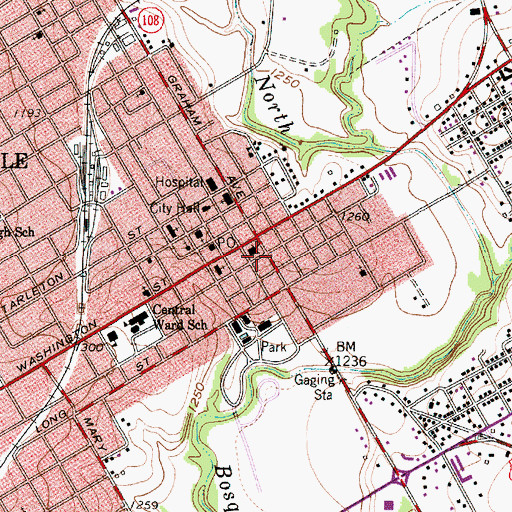 Topographic Map of Erath County Constable's Office Precinct 4, TX