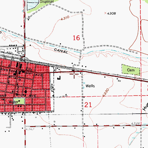 Topographic Map of Fowler Post Office, CO