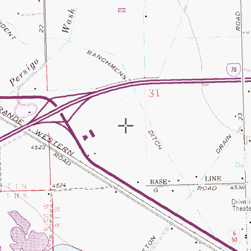 Topographic Map of Grand Junction Carrier Annex Post Office, CO