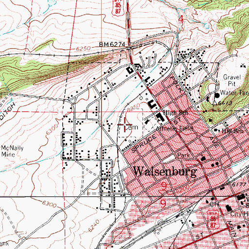 Topographic Map of Huerfano Masonic Cemetery, CO