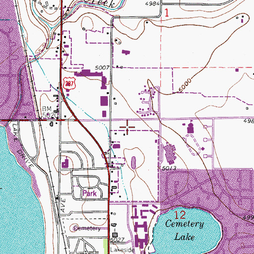 Topographic Map of Loveland Post Office, CO
