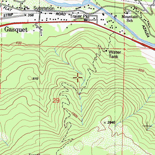 Topographic Map of French Hill Trail, CA
