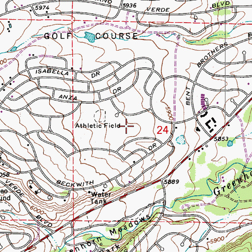 Topographic Map of Hicklin Family Cemetery, CO