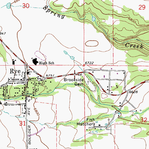 Topographic Map of Mount Olivet Cemetery, CO